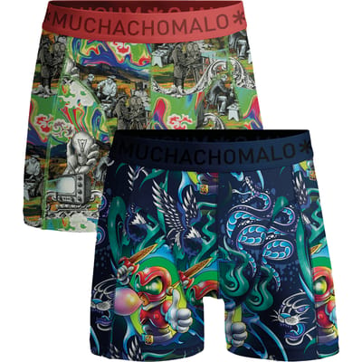 Muchachomalo Jongens Boxershorts – 2 Pack – 95% Katoen – Kinderkleding - Stevig Ondergoed – Jongens Onderbroeken