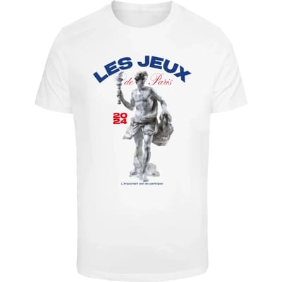 Mister Tee - Les Jeux De Paris Heren Tshirt - S - Wit