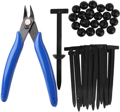 Dailygoods- Kabelbinders Zwart - 100 Stuks - Zware Nylon - Diagonale Tang - Universele Gesp - Voor Autoreparaties - Duurzaam Materiaal - Zipbanden