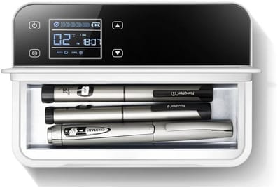 Norvia Draagbare Insulinekoelkast - Medicijnkoelkast - Auto - Op Reis - 2-8°C - 8 Uur Batterij - USB opladen - Snel Koelen
