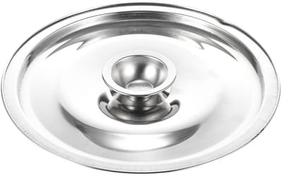 JHUBERS- Deksel 28 cm - Roestvrij Stalen Deksel - Pannendekselhouder - Dekselopener - Geschikt voor Potten en Jars - Makkelijk te Reinigen - Pannendeksel