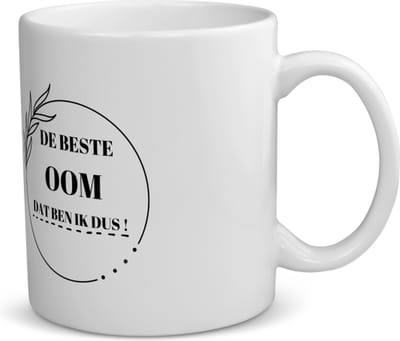 Akyol - de beste oom dat ben ik dus koffiemok - theemok - Oom - de beste oom - liefste oom - verjaardag - cadeau - kado - bedankje - geschenk - 350 ML inhoud
