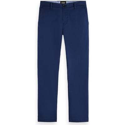 Scotch & Soda Flat Front Chino Ink Blue Taglia: W28L32 | Pantaloni chino Outlet | Uomo | Blu