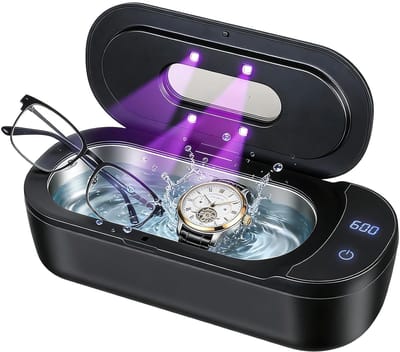 Ultrasoon Reiniger - Schoonmaakapparaat - Sieraden Reinigen - Dubbele Reinigingstechnologie - 400 ml Tank - Zwart