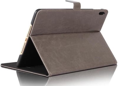 Hoes geschikt voor Apple iPad Pro 12.9 (2018) - Leer Book Case Smart Cover Grijs - Hoesje van iCall