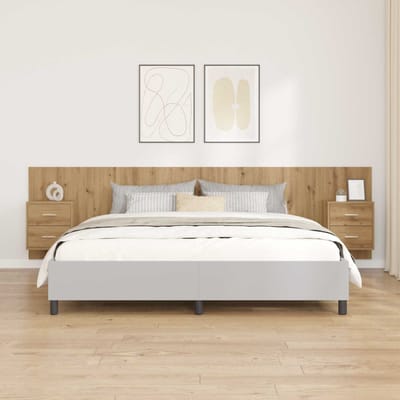 vidaXL - Hoofdeinde - Met - Kast - 3 - st - Artisan - Eiken - Bewerkt - hout