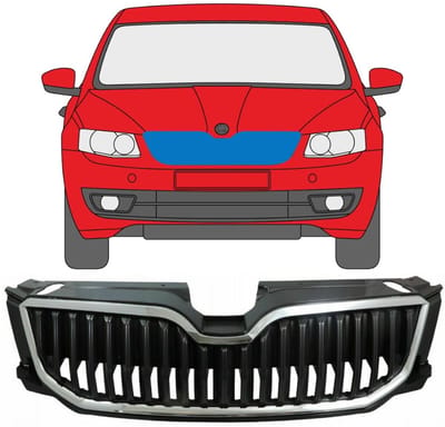 Verchroomde grill voor Skoda Octavia III 2013-2017