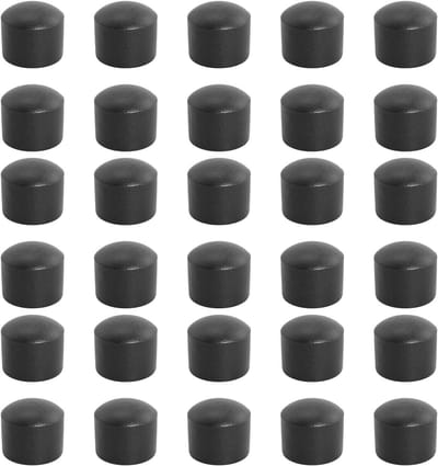 Tafelvoetbal Eindkappen - Stang Beschermers Rubber - Veilig Spelen - Beschermt Tegen Blessures - 15.8 mm - Zwart