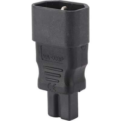 2 stuks IEC320 C14 naar IEC320 C7 Stroomadapter IEC320 C14 naar C7 PDU UPS Verlenging Stekkeradapter gray
