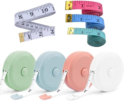 4 Stuks Zachte Intrekbare Meetlinten voor Lichaam en Kleding, 150 cm