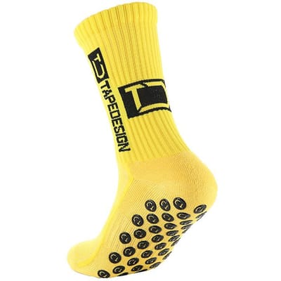 Antislip Voetbalsokken Heren en Dames Antislip Voetbal Basketbal Tennis Sport Grip Fietsen geel
