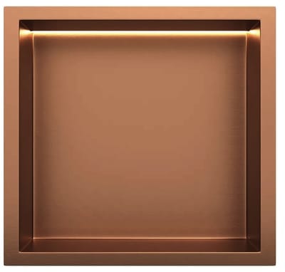 Copper RVS Inbouwnis 30x30x7cm met LED verlichting