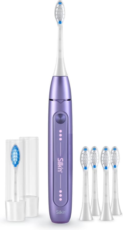 Silk'n SonicYou Elektrische Tandenborstel Geschenkset - met 4-Pack Witte opzetborstels - Cadeau-idee - Lila