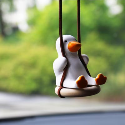 Auto schommel eend auto hanger schattig eendje aromatherapie hanger auto interieur achteruitkijkspiegel hanger yellow