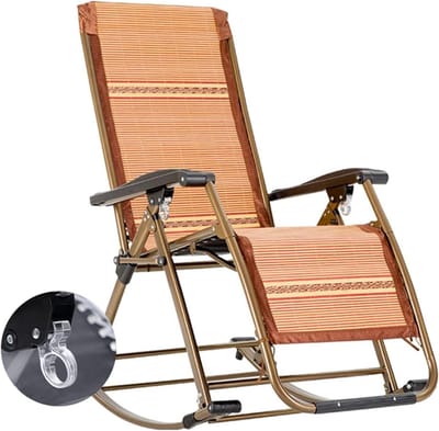 Loungestoel Klapbaar - Schommelstoel Buiten - Ontspannen Buiten - Met Dik Kussen - 150 kg Draaglast - Multicolor