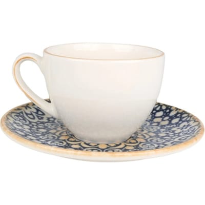 Bonna Alhambra - Thee kopjes & schotel - 230 cc - Porselein - set van 6
