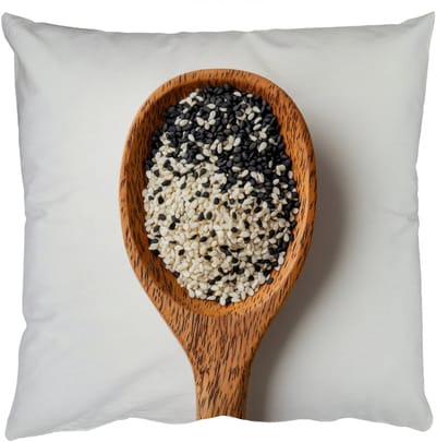 Sierkussens - Kussentjes Woonkamer - 50x50 cm - Lepel - Sesam - Wit