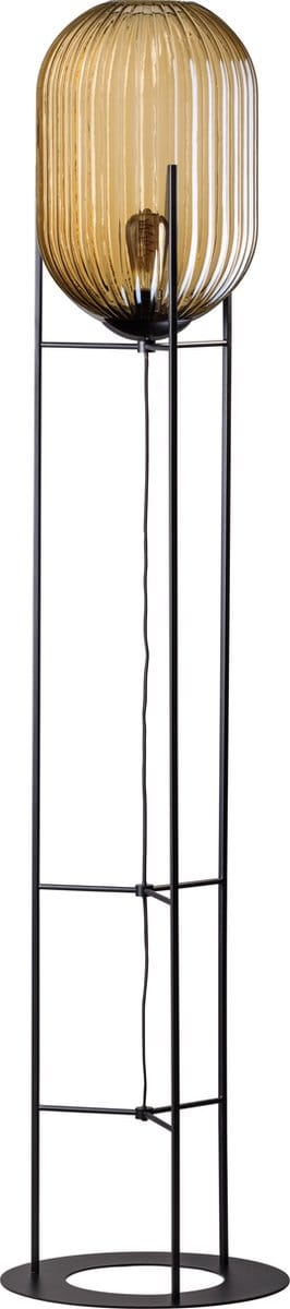 ETH Glamm L - Vloerlamp - Ribbel glas/ Amber 176 cm