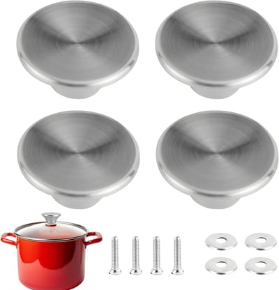 Set van 4 universele pannenlidknoppen van bakeliet, hittebestendig en met gat voor potdeksels