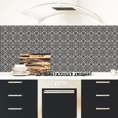 Zelfklevende tegelmuurstickers voor keuken en badkamer - 30 stickers met cementtegelmotief uit Boekarest - 30 stickers van 20x20 cm