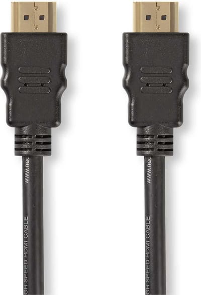Nedis High Speed ​​HDMI-Kabel met Ethernet - HDMI Connector - HDMI Connector - 1080p@60Hz - 10.2 Gbps - 1.50 m - Rond - PVC - Zwart - Label
