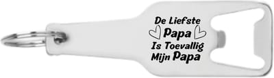 Akyol - de liefste papa is toevallig mijn papa flesopener - Papa/vader - vader - cadeau - 105 x 25mm