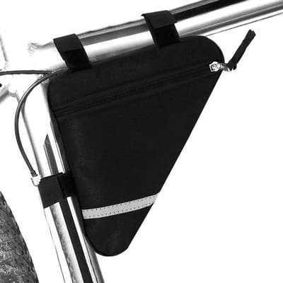 Dailygoods- Driehoek Tas Waterdicht - Fiets Frametas - Reflecterende Decoratie - Ergonomisch Ontwerp - Snelsluitingssysteem - 18x18x4 cm - Fietsframe Tas