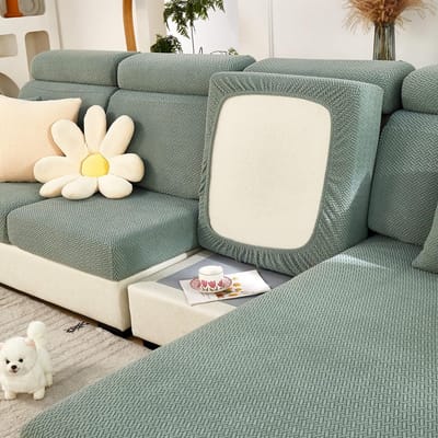 Verstelbare Stretch Sofa Cover voor L-vormige Bank, Universele Antislip Bescherming voor Meubels en Kussens