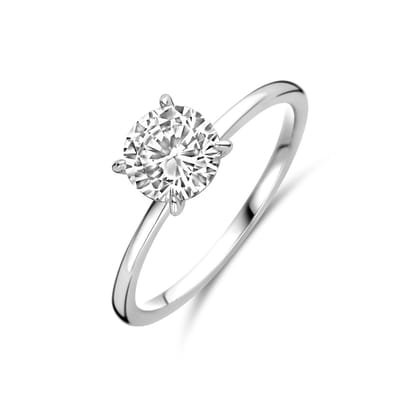 Gerhodineerd Zilver Ring Met Zirkonia 1339180