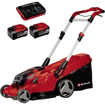 Einhell Professional Accu Grasmaaier RASARRO 36/42 Li Kit - Power X-Change - 36 V/Li-ion - Maaibreedte 42 cm - Aanbevolen gazonoppervlakte: tot 725 m² - 50 L opvangbak - Maaihoogte: 25-75 mm - Mulching functie - incl. 2x 5.2Ah + 1x DUO-lader