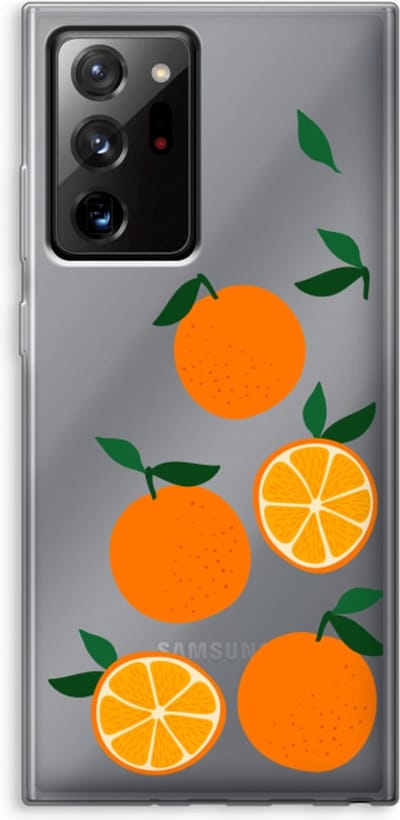 Case Company® - Hoesje geschikt voor Samsung Galaxy Note 20 Ultra hoesje - Will you be my clementine - Soft Cover Telefoonhoesje - Bescherming aan alle Kanten en Schermrand