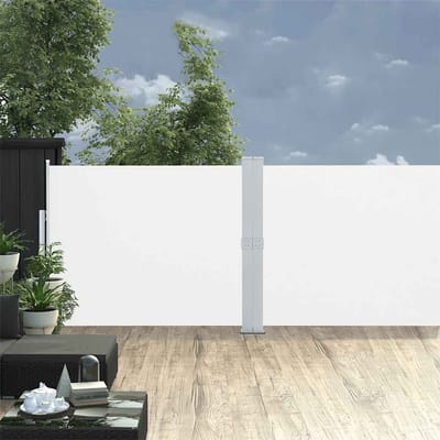 vidaXL - Tuinscherm - uittrekbaar - 140x1200 - cm - crème