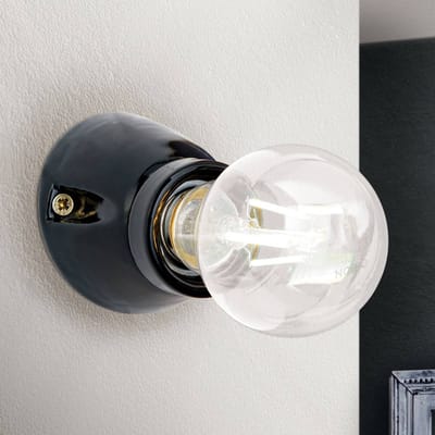 ORION Wandlamp Frost van keramiek, zwart