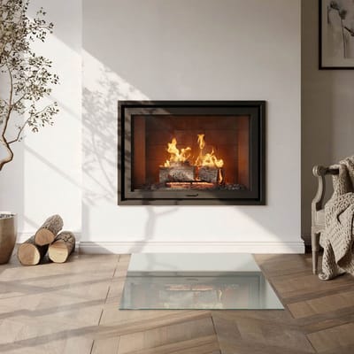 Coloray Vloerplaat Houtkachel - Plaat voor Onder Houtkachel - 60 cm x 60 cm - Open Haard Accessoires - Groente Vloerplaat Kachel - Plaat Kachel - Plaat onder Houtkachel - Kachel Onderplaat - Onderplaat