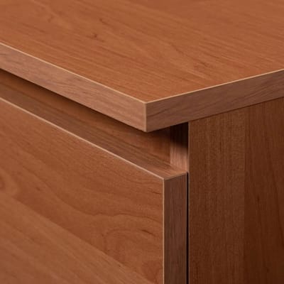 Tweedeurs Kledingkast Casa Velluto NordicWardrobe – 90 cm Breed Slaapkamerkast met 2 Laden, Planken en Kledingstang – Gelamineerd 16 mm – Elzen – Minimalistisch, Duurzaam en Slijtvast