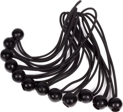 Benson Elastiek met bal - 24 cm - UV-bestendig - 12 stuks - zwart
