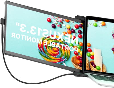 Draagbare monitor - Extra scherm Reis monitor - Multitasken op locatie - Ultradun FHD 1080P - 133 inch - Zwart