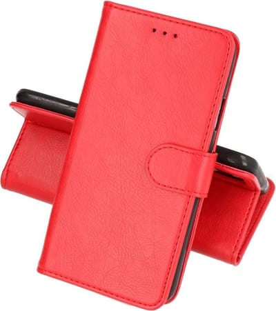 Hoesje Geschikt voor Samsung Galaxy A22 5G - Kaarthouder Book Case Telefoonhoesje - Rood