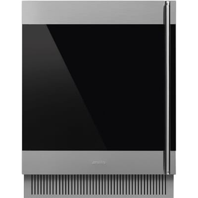 SMEG Inbouw Wijnklimaatkast Wijnklimaatkast, Classici, Inbouw, Positie scharnier: Links, Roestvrij staal, 38, G