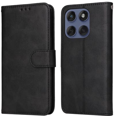 Coverup Hoesje - Geschikt voor Motorola Edge 60 / 60 Fusion / 60 Pro Hoesje - Coverup Book Case - Zwart