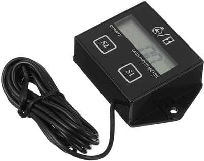 Motor Urenteller - Digitale Timer - Motor Onderhoud - Nauwkeurige Tijdregistratie - 7.3 cm - Zwart