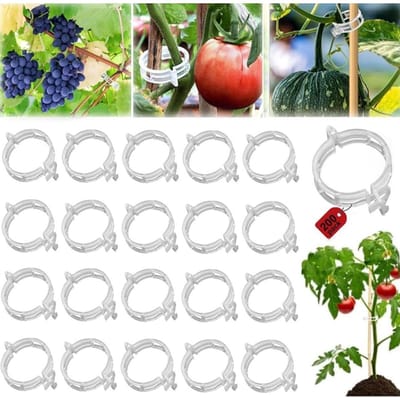 Daity Verpakking van 200 - Ondersteuningsclips voor tuinplanten - Tomatenstandaard - Planten verbinden - klimplantenkooi omwikkelen - entgereedschap voor wijnstokken en groenten - Planten sterker maken