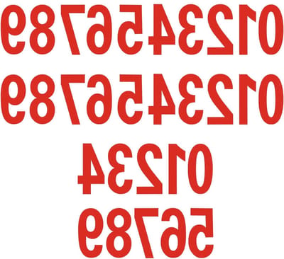 30 Stuks Reflecterende Huisnummer Stickers 0-9 voor Buitensignalisatie, Auto's en Deuren (Rood)