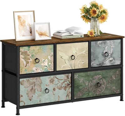 LUMÉ STORE Ladekast - Ladenkast - Opbergkast - Vitrinekast - Metalen Frame - Industrieel - Lichtgewicht - 100x54x30cm - Bruin