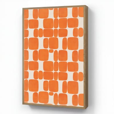 Wandlamp 70x100 cm - Oplaadbaar - Patroon - Retro - Oranje - Wandlampen binnen woonkamer - Slaapkamer lamp - Decoratieve nachtlamp - Vloerlamp draadloos