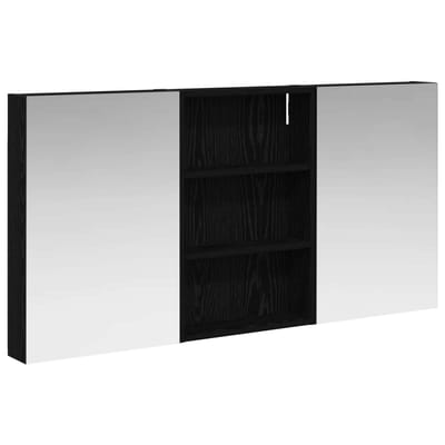 vidaXL - Badkamerkast - set - 3 - st - 120 - x - 10,5 - x - 60,5 - cm - Bewerkt - hout