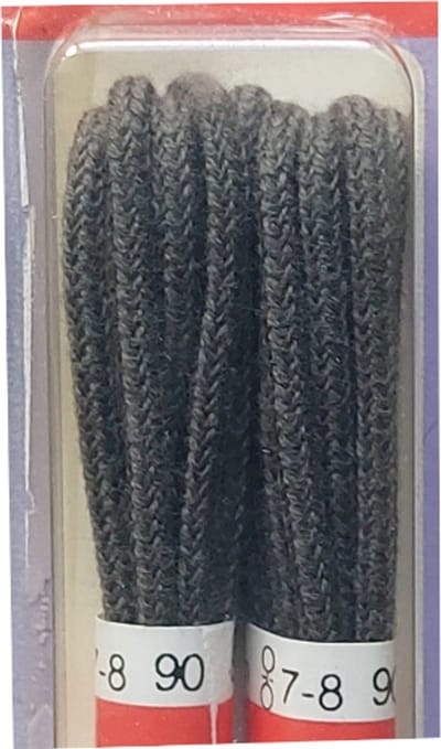 Ronilux Veters - 2 Paar - Donker Grijs - Dun Rond - Lengte 90 cm - Dikte 2,5 mm - Schoenveter