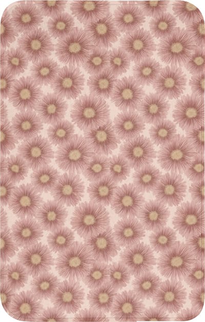 WC mat 50x80 cm - Antislip - Gerbera - Bloemen - Roze - Toiletmat - Vloermat - Douchemat - Toilet tapijt - Toiletmatten