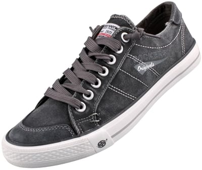 Dockers by Gerli heren sneaker van canvas donkergrijs