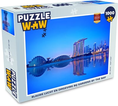 Puzzel Blauwe lucht en omgeving bij Gardens by the Bay - Legpuzzel - Puzzel 1000 stukjes volwassenen